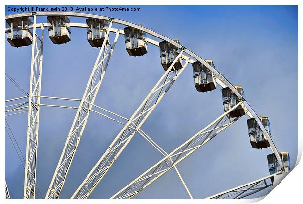 Fairground Ferris Wheel Print by Frank Irwin