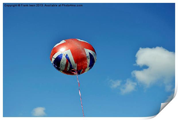 Jubilee balloon rising high Print by Frank Irwin