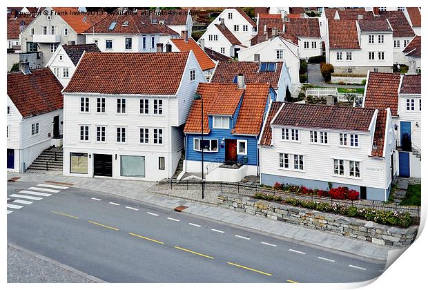 Stavanger (Norway) Old Town Print by Frank Irwin