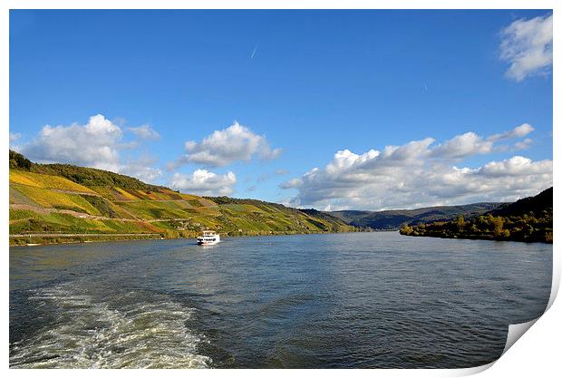Cruising the Mid-River Rhine Print by Frank Irwin