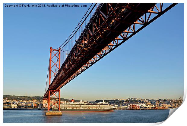 The 25th of April Bridge, Lisbon Print by Frank Irwin