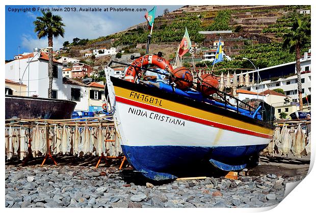The fishing village of Ponta do Sol, Madeira Print by Frank Irwin