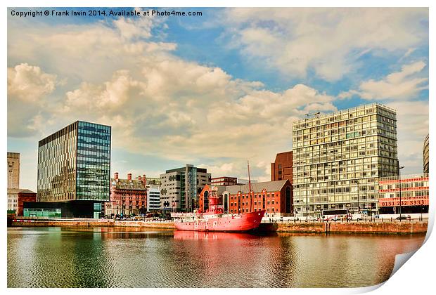 Old bar Lightship in Canning Dock East Print by Frank Irwin