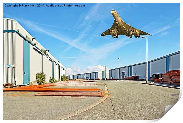 Deserted Industrial Estate on a sunny day Print by Frank Irwin