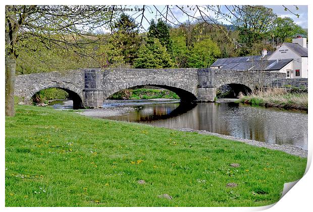 The famour three arched bridge at Llanfair TH Print by Frank Irwin