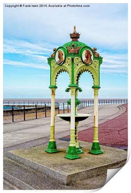 Hoylake’s Victorian drinking fountain. Print by Frank Irwin