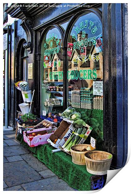 A typical greengrocer’s shop front Print by Frank Irwin