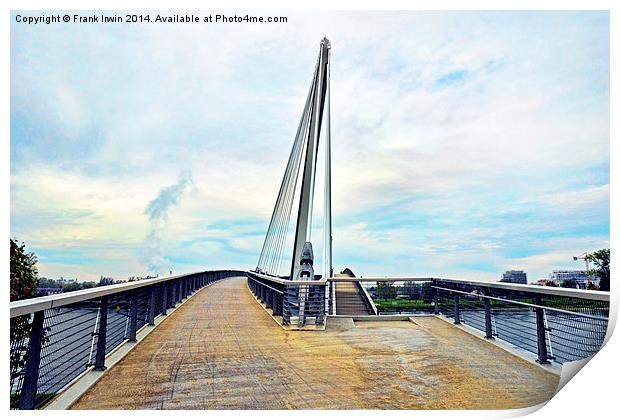 Passerelle pedestrian bridge in Kehl, Germany Print by Frank Irwin