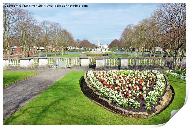 Hillsborough Memorial garden, Port Sunlight Print by Frank Irwin