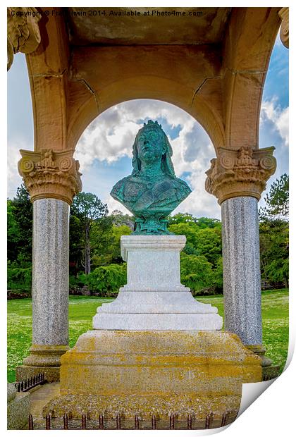 The Queen Victoria Monument in Happy Valley Print by Frank Irwin