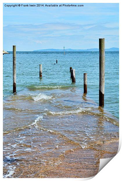 Rhos-on-Sea jetty with the tide in Print by Frank Irwin