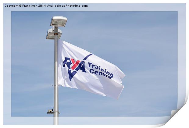 The flag of the RYA flutters merrily on high Print by Frank Irwin