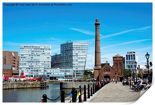  The Royal Albert Dock and The Pump House Print by Frank Irwin