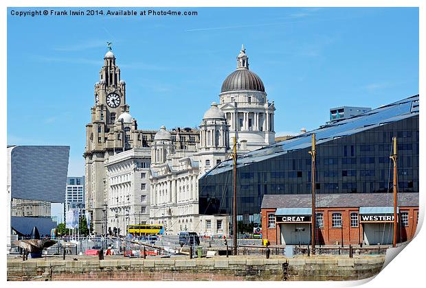  Liverpool’s Iconic ‘Three Graces’ viewed from Alb Print by Frank Irwin