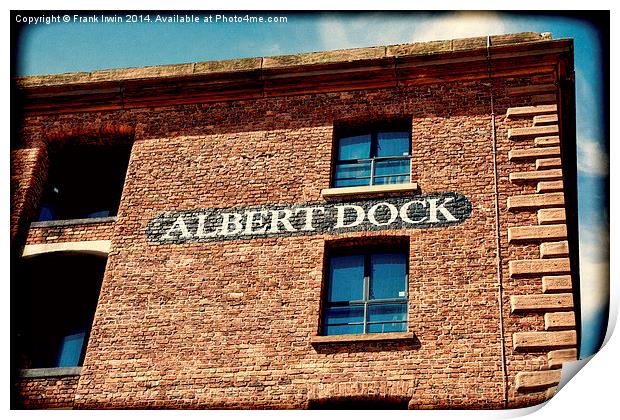  Royal Albert Dock – Grunged effect Print by Frank Irwin
