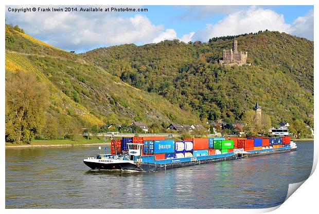 A River boat of the Rhine Print by Frank Irwin