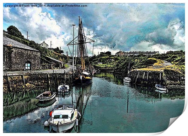  The Inner Amlwych Harbour artistically portrayed Print by Frank Irwin
