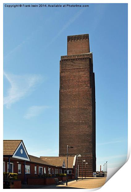 Birkenhead’s Mersey Tunnel ventilation tower. Print by Frank Irwin