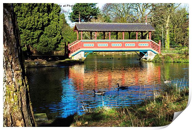  Birkenhead Park’s famous Swiss Bridge Print by Frank Irwin