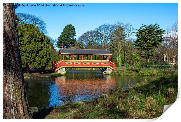  Birkenhead Park’s famous Swiss Bridge Print by Frank Irwin