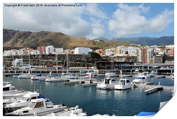  A marina in Funchal Print by Frank Irwin