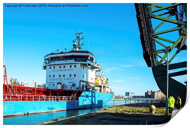  MV Leon passing under Duke Street Bridge, UK Print by Frank Irwin