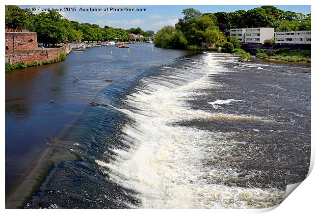  The weir at Chester, River Dee Print by Frank Irwin