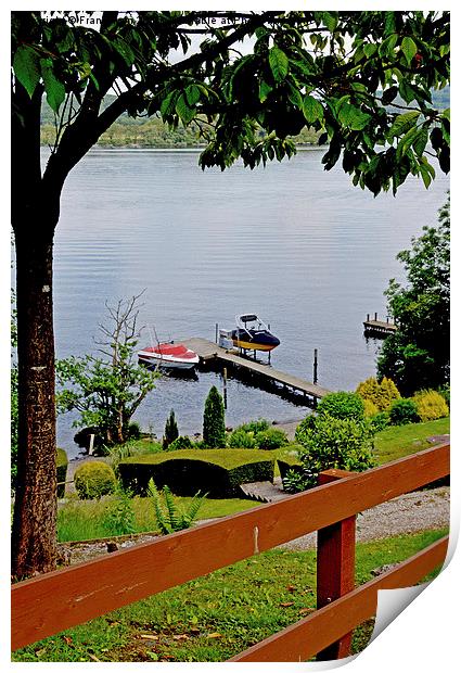  Windermere, from a local hotel grounds Print by Frank Irwin