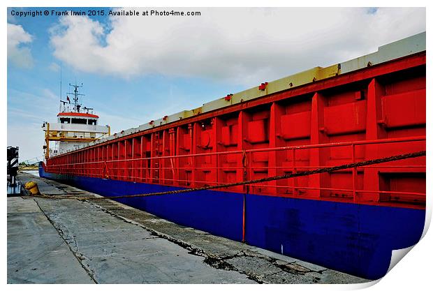  MV Richelieu in Birkenhead Docks, Wirral, UK Print by Frank Irwin