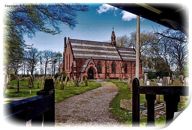 St John the Divine, Wirral (Grunged effect) Print by Frank Irwin