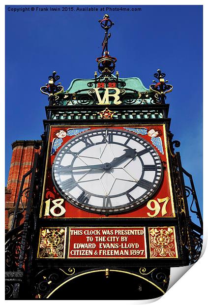  Chester’s famous Eastgate Clock Print by Frank Irwin