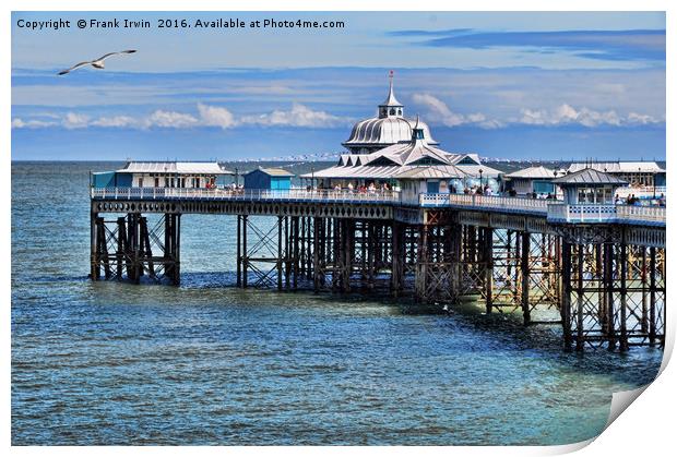 Iconic Llandudno pier head. Print by Frank Irwin