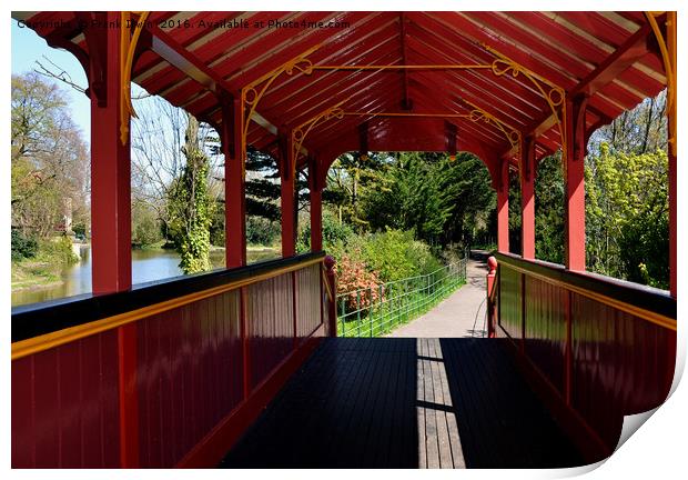 Inside Birkenhead Parks Swiss Bridge Print by Frank Irwin