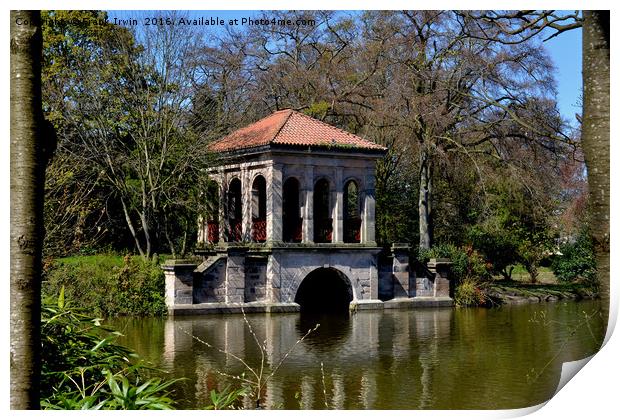 Birkenhead Park's Boathouse Print by Frank Irwin