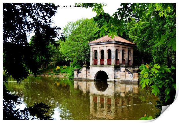 Birkenhead Park's Boathouse Print by Frank Irwin