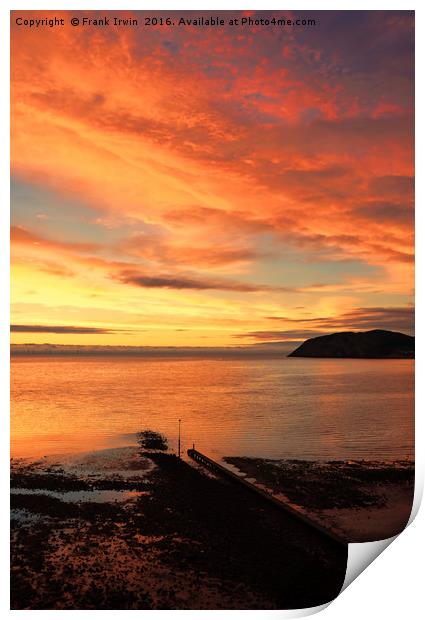 Beautiful Llandudno sunrise from Hotel balcony Print by Frank Irwin