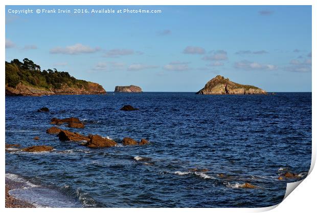 Meadfoot Beach, Torquay Print by Frank Irwin