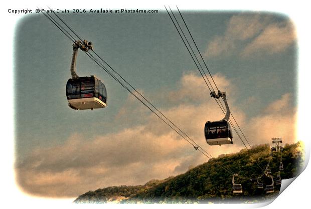 Cable cars in Koblenz Print by Frank Irwin