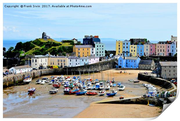 A view of the magnificent Tenby Harbour Print by Frank Irwin
