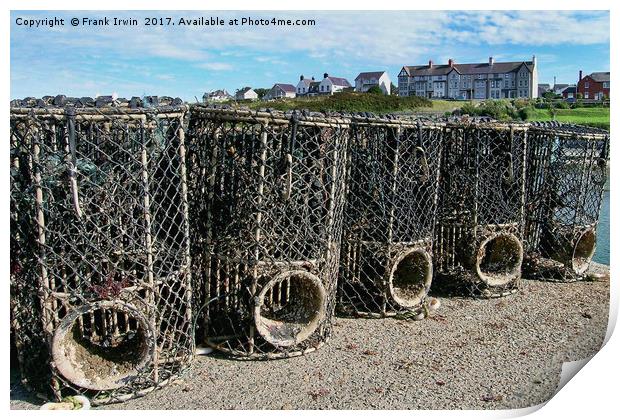 Lobster pots at Caemis Bay, Anglesey Print by Frank Irwin