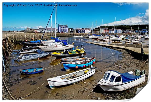Aberaeron Harbour, Tide out! Print by Frank Irwin