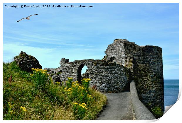 Part of Aberystwyth Castle Print by Frank Irwin