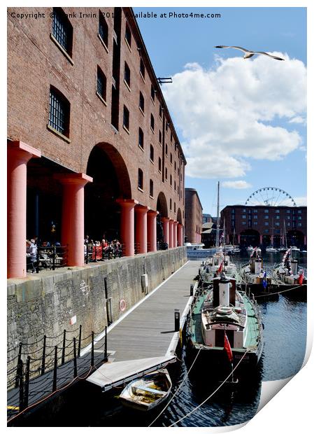 Liverpool's iconic Royal Albert Dock marina Print by Frank Irwin