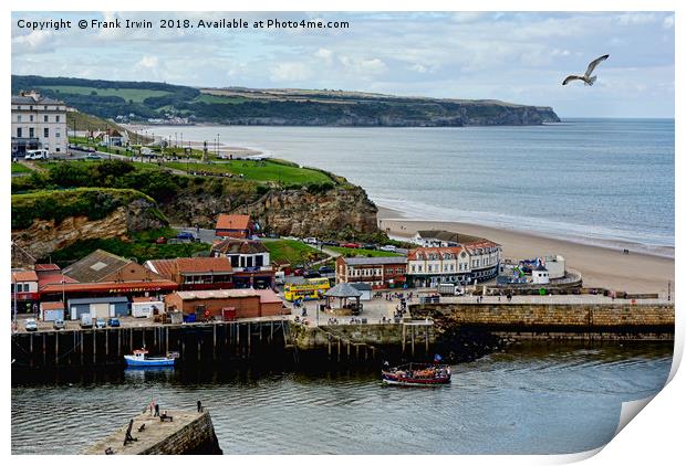 The fishing town of Whitby Print by Frank Irwin