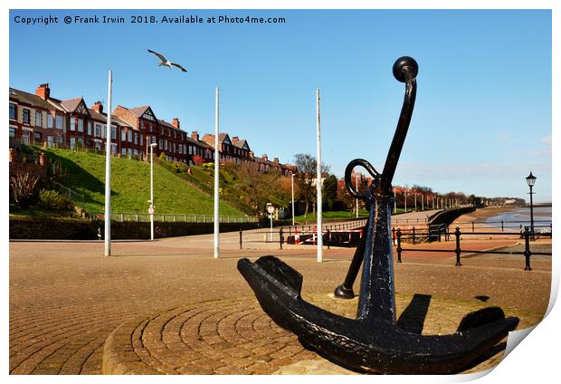 Egremont Sea front and promenade. Print by Frank Irwin