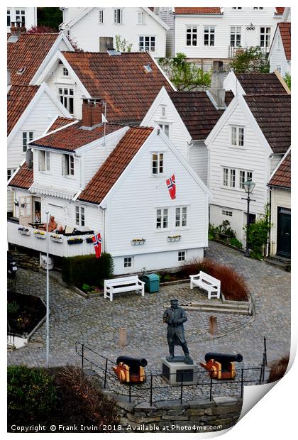 Stavanger, preserved timber housing Print by Frank Irwin