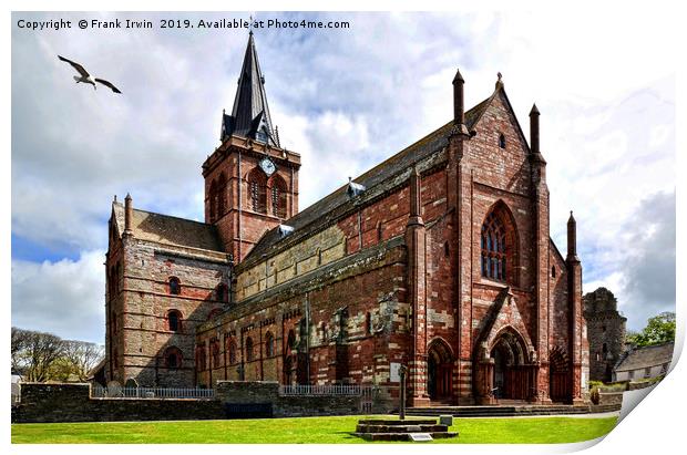 St Magnus, The Uk's northernmost cathedral. Print by Frank Irwin