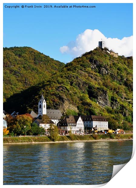 Sterrenberg castle on River Rhine, Germany Print by Frank Irwin
