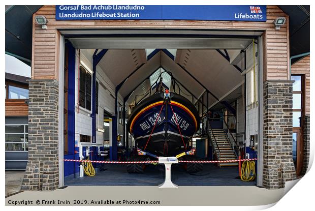 The lifeboat, 'RNLB William F Yates'  Print by Frank Irwin
