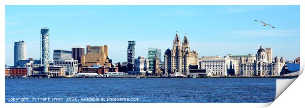 Panoramic View of Liverpool's iconic waterfront Print by Frank Irwin